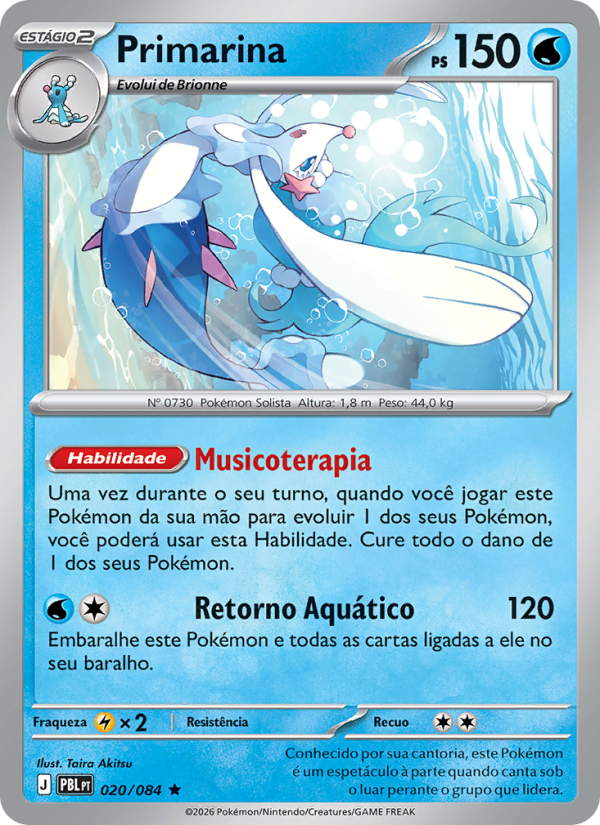Primarina pokemon Sammelkarte