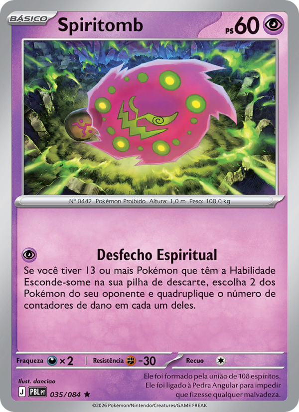 Spiritomb pokemon Sammelkarte