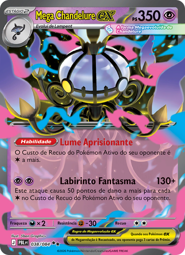 Mega Chandelure ex pokemon Sammelkarte