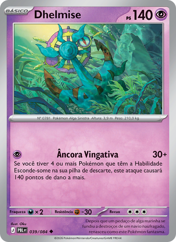 Dhelmise pokemon Sammelkarte