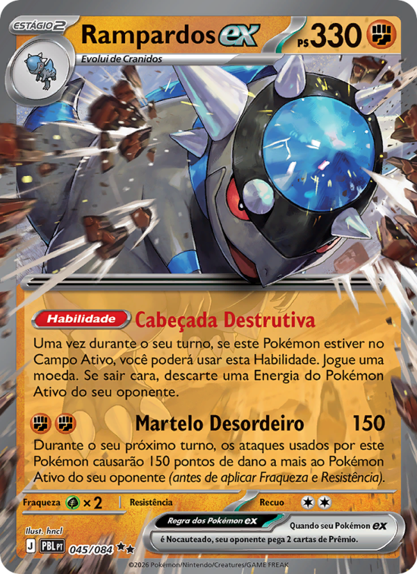 Rampardos ex pokemon Sammelkarte