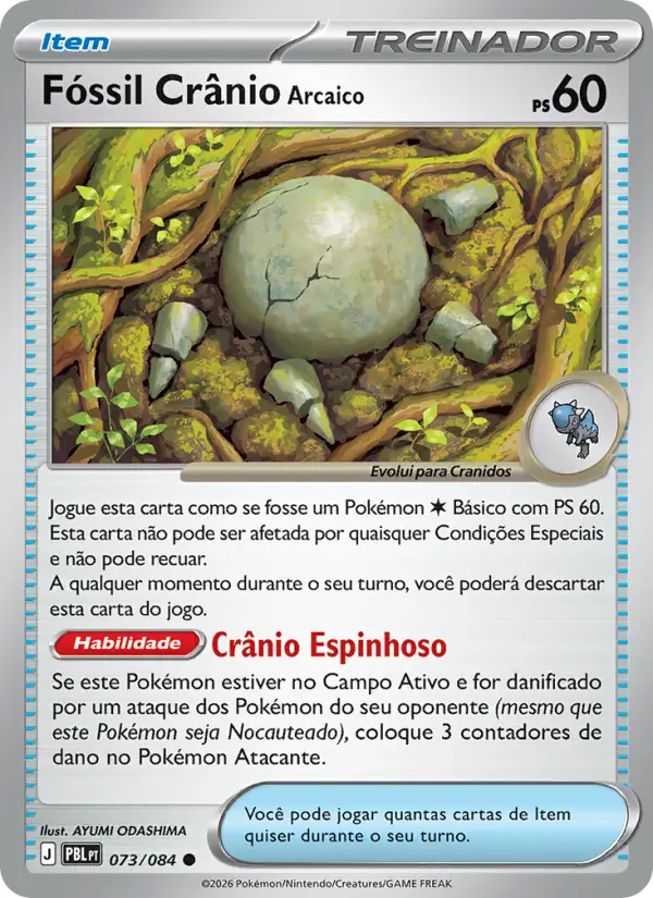 Fóssil Crânio Arcaico – Pokémon TCG