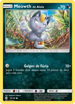 Meowth de Alola – Carta Pokémon TCG