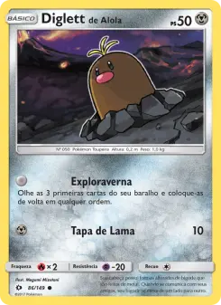 Diglett de Alola – Carta Pokémon TCG