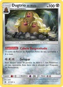 Dugtrio de Alola – Carta Pokémon TCG