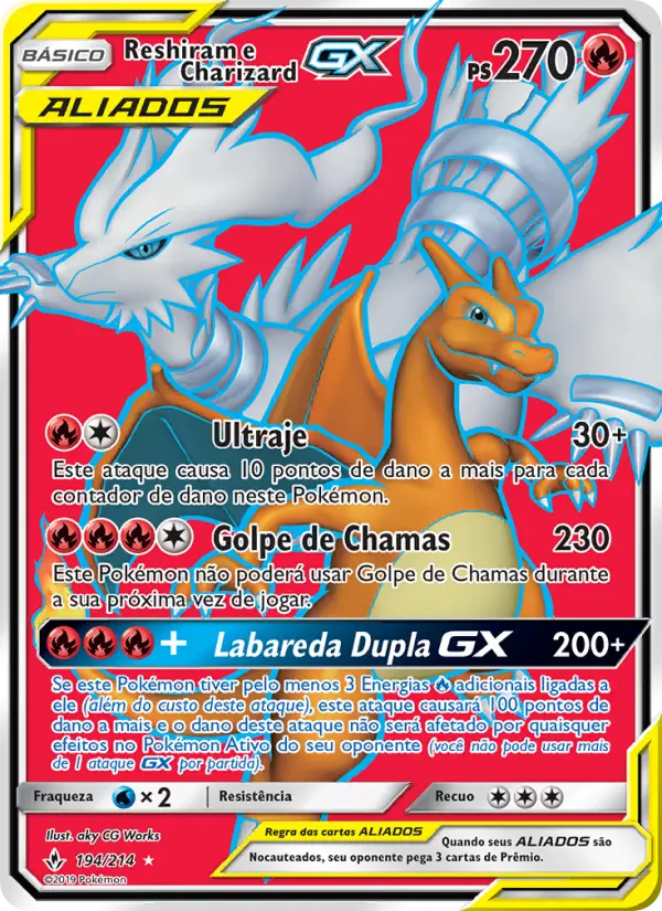 Reshiram e Charizard GX