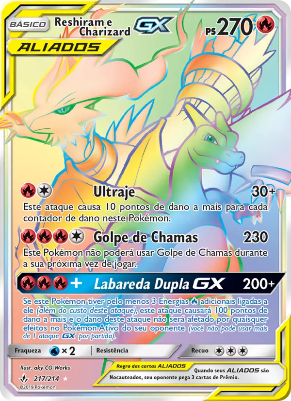 Reshiram e Charizard GX
