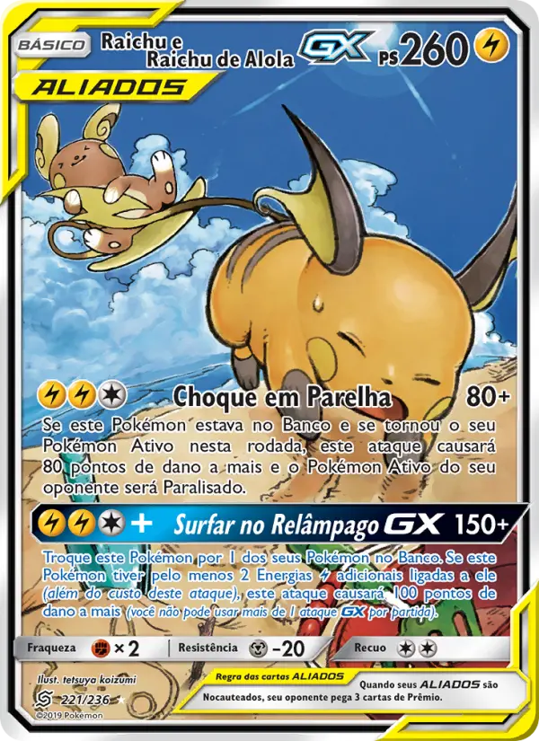 Raichu e Raichu de Alola GX