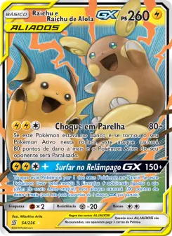 Raichu e Raichu de Alola GX