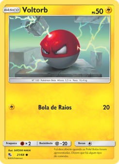 Carta Pokémon Voltorb HIF 021/068 da coleção Hidden Fates