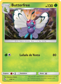 Carta Pokémon Butterfree HIF 003/068 da coleção Hidden Fates