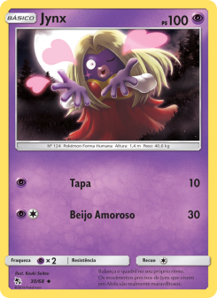 Carta Pokémon Jynx HIF 030/068 da coleção Hidden Fates