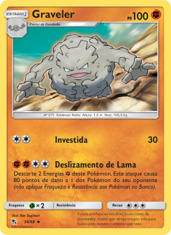 Carta Pokémon Graveler HIF 034/068 da coleção Hidden Fates
