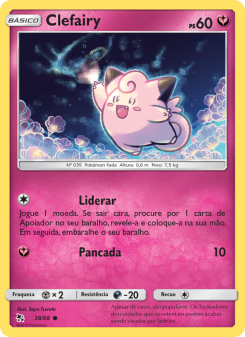 Carta Pokémon Clefairy HIF 038/068 da coleção Hidden Fates