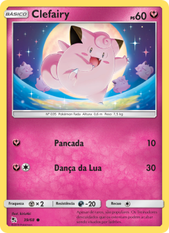 Carta Pokémon Clefairy HIF 039/068 da coleção Hidden Fates