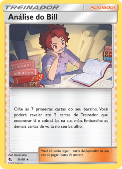 Carta Pokémon Bill’s Analysis HIF 051/068 da coleção Hidden Fates