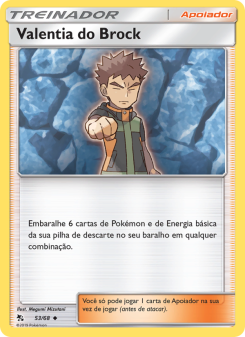 Carta Pokémon Brock’s Grit HIF 053/068 da coleção Hidden Fates