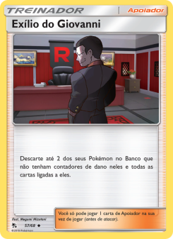 Carta Pokémon Giovanni’s Exile HIF 057/068 da coleção Hidden Fates