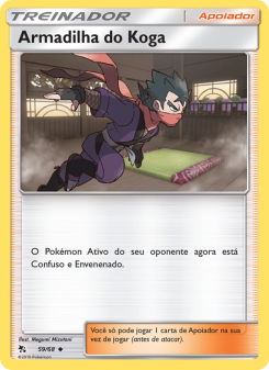Carta Pokémon Koga’s Trap HIF 059/068 da coleção Hidden Fates