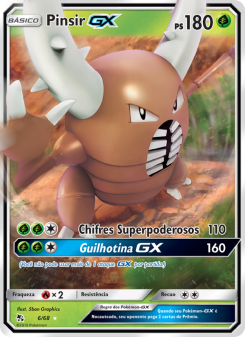 Carta Pokémon Pinsir GX HIF 006/068 da coleção Hidden Fates