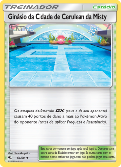 Carta Pokémon Misty’s Cerulean City Gym HIF 061/068 da coleção Hidden Fates