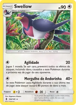 Swellow – Carta Pokémon TCG