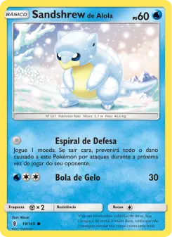 Sandshrew de Alola – Carta Pokémon TCG