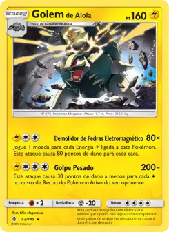Golem de Alola – Carta Pokémon TCG