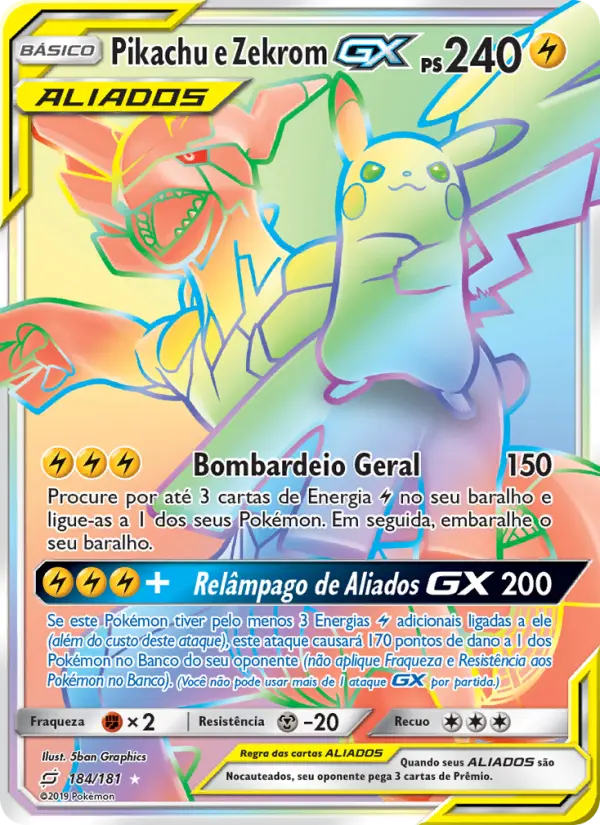 Pikachu e Zekrom GX