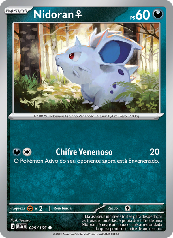Nidoran♀ pokemon Sammelkarte