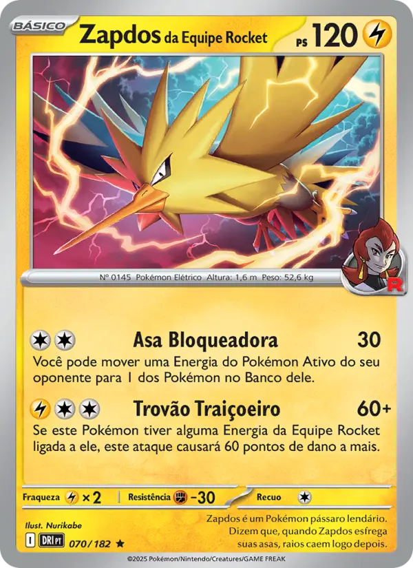 Zapdos da Equipe Rocket