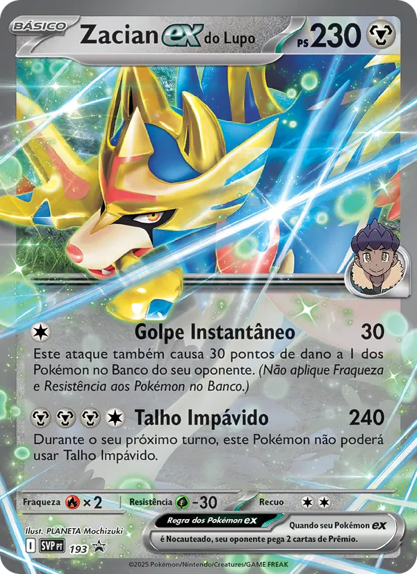 Zacian ex do Lupo 193/225 SVP Black Star Promos
