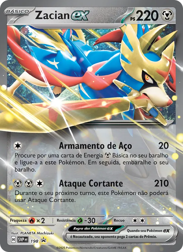 Zacian ex 198/225 SVP Black Star Promos