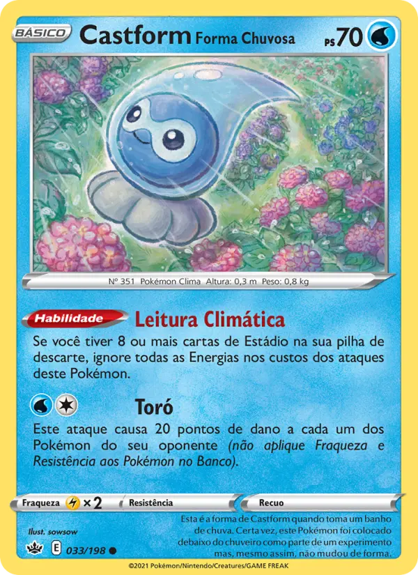 Castform Forma Chuvosa