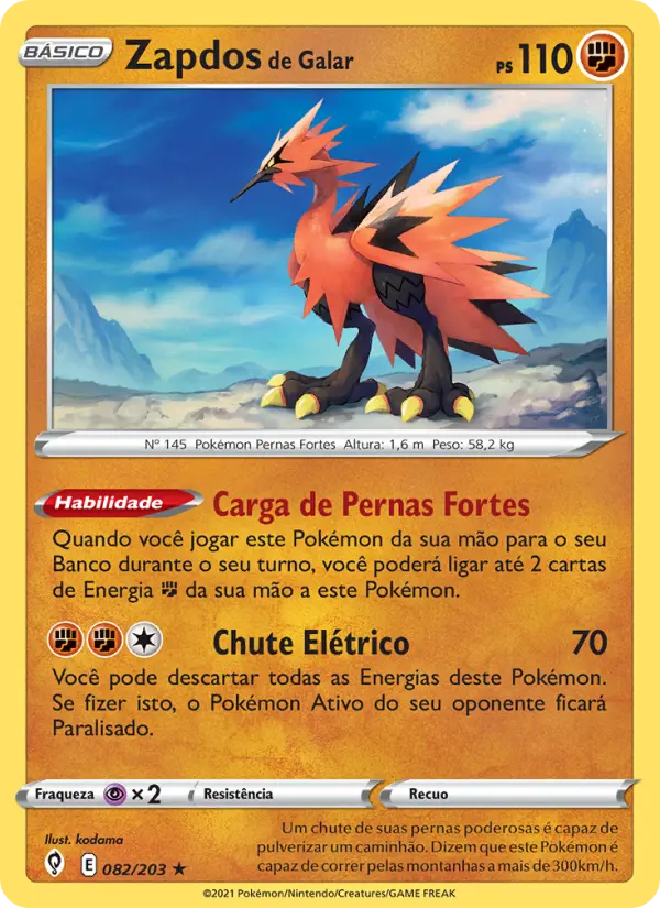 Zapdos de Galar