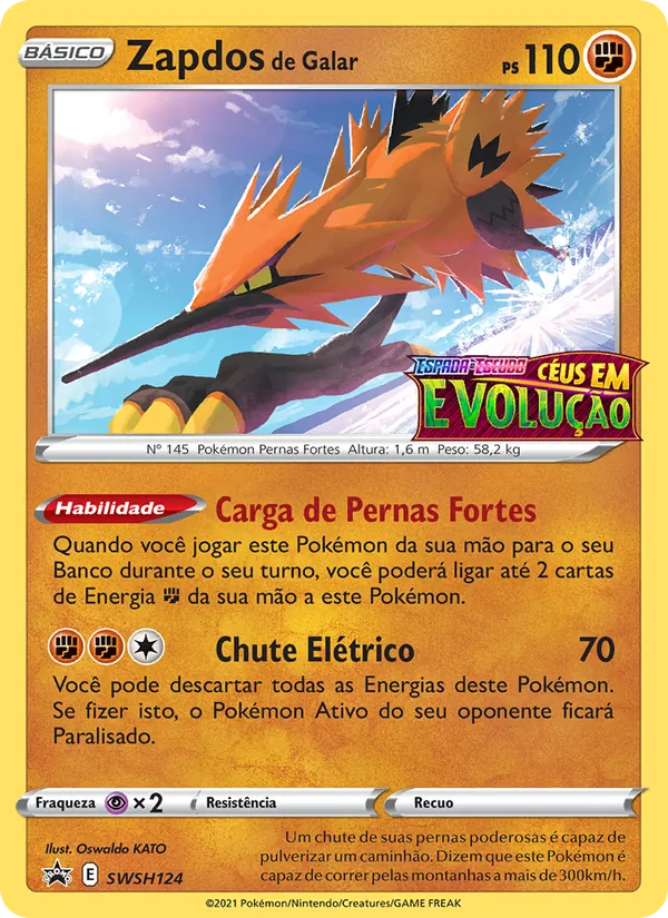 Zapdos de Galar SWSH124/307 ESES Promos