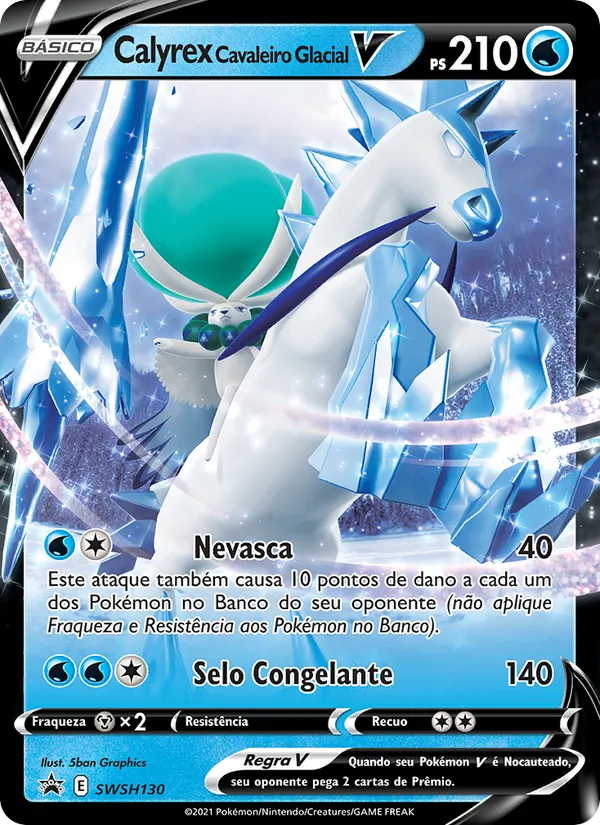 Calyrex Cavaleiro Glacial V SWSH130/307 ESES Promos