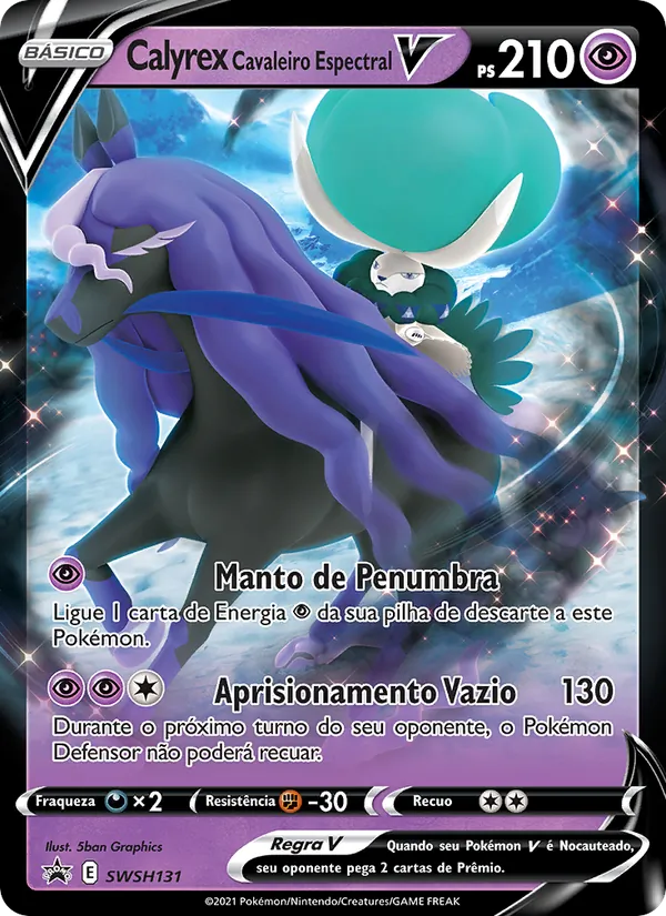Calyrex Cavaleiro Espectral V SWSH131/307 ESES Promos
