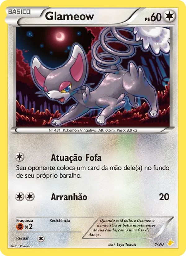 Glameow, XY trainer Kit (Pikachu Libre) 1