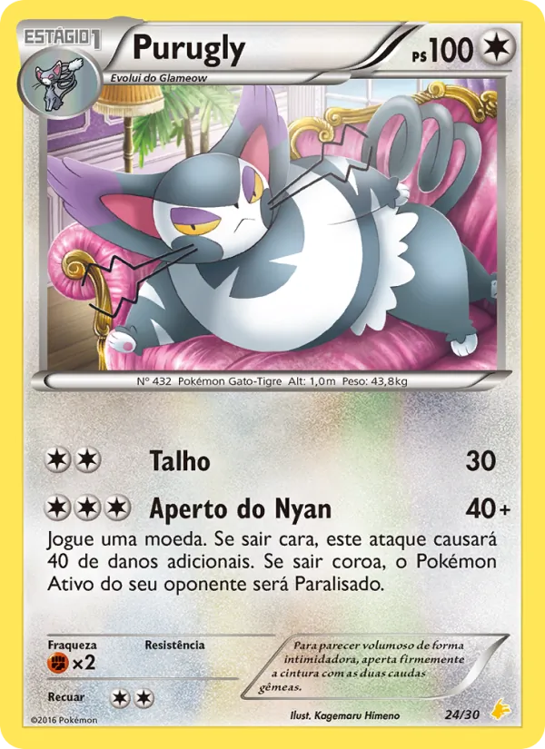 Purugly, XY trainer Kit (Pikachu Libre) 24