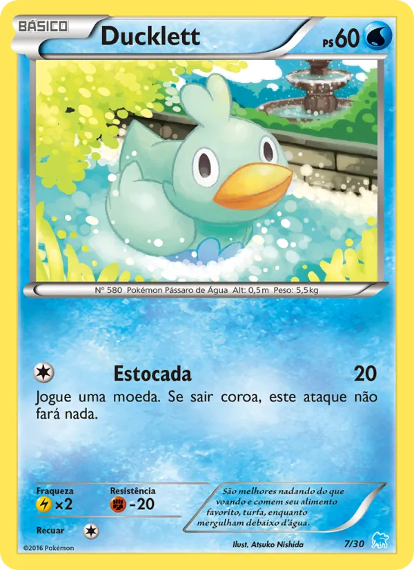 Ducklett, XY trainer Kit (Suicune) 7