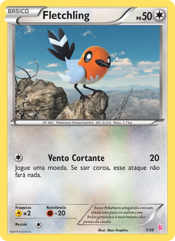Fletchling, XY trainer Kit (Sylveon) 1
