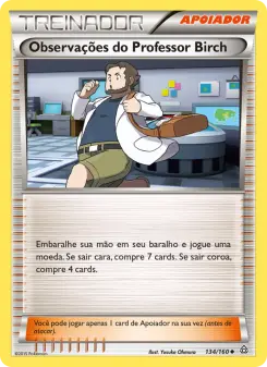 Observações do Professor Birch – Carta Pokémon TCG