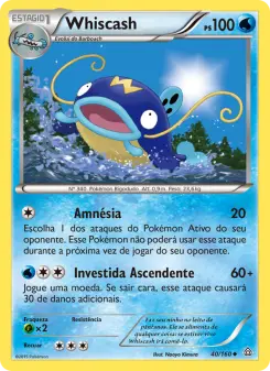 Whiscash – Carta Pokémon TCG