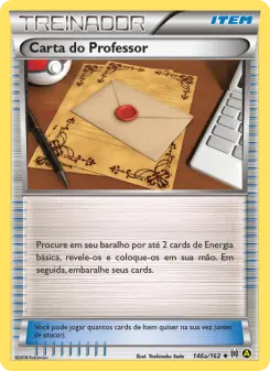 Carta do Professor – Carta Pokémon TCG