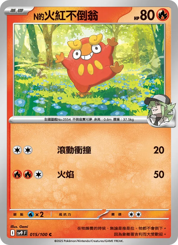 N的火紅不倒翁