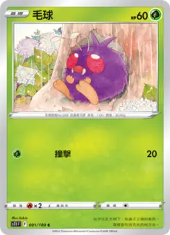 毛球 001 Pokemon TCG Card