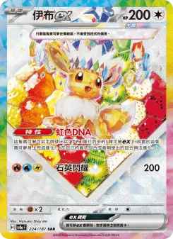 伊布ex 224 Pokemon TCG Card